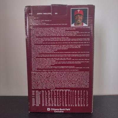 LOT 29K: MLB Philadelphia Phillies Jimmy Rollins & Mike Schmidt Collector’s Edition Bobble Figurines in Boxes