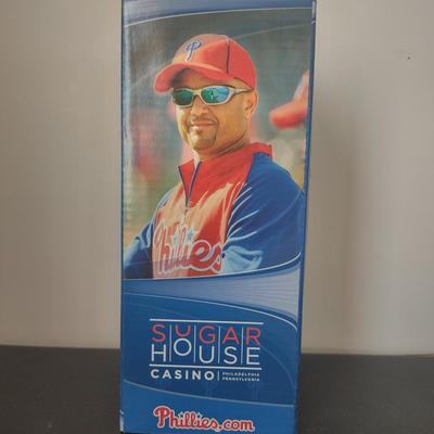 LOT 30K: MLB Philadelphia Phillies Player Bobble Figures in Boxes: Roy Oswalt & Placido Polanco