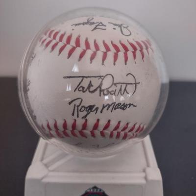 LOT 31K: 1993 Facsimile Signed World Series Baseball and Signed Bud Harrelson Baseball
