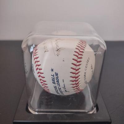 LOT 31K: 1993 Facsimile Signed World Series Baseball and Signed Bud Harrelson Baseball