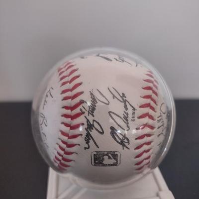LOT 31K: 1993 Facsimile Signed World Series Baseball and Signed Bud Harrelson Baseball