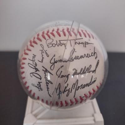 LOT 31K: 1993 Facsimile Signed World Series Baseball and Signed Bud Harrelson Baseball