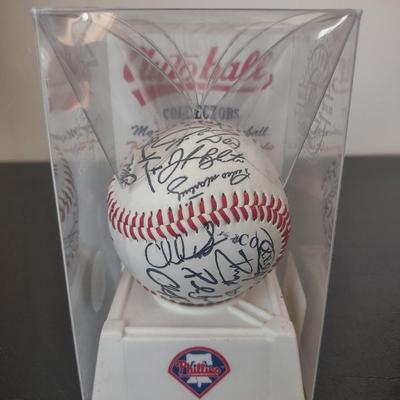 LOT 34K: 2008 World Series Champion Phillies Facsimile Signed Baseballs