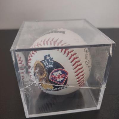 LOT 34K: 2008 World Series Champion Phillies Facsimile Signed Baseballs