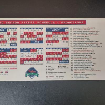 LOT 35K: MLB Philadelphia Phillies Magazines, Media Guides & 2020 Season Tickets w/ Player Portraits