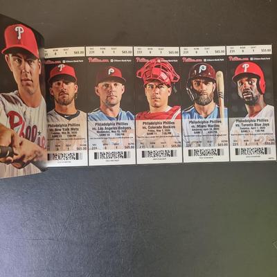 LOT 35K: MLB Philadelphia Phillies Magazines, Media Guides & 2020 Season Tickets w/ Player Portraits