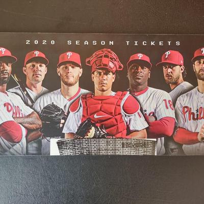 LOT 35K: MLB Philadelphia Phillies Magazines, Media Guides & 2020 Season Tickets w/ Player Portraits