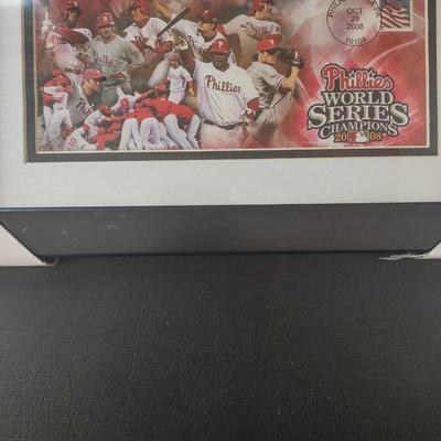 LOT 36K: Framed Commemorative Phillies Photo Prints from 2008 World Series