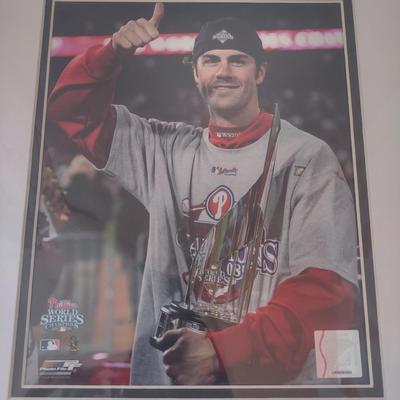 LOT 36K: Framed Commemorative Phillies Photo Prints from 2008 World Series