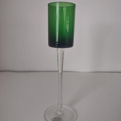 LOT 39K: Colored Glass Shot Glasses & Decorative Flutes