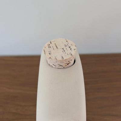 LOT 41K: 1960's MCM Hartstone Round Cork Wine Decanter
