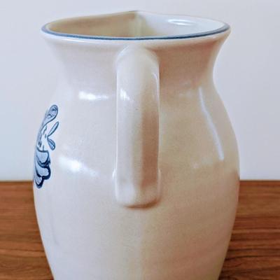 LOT 43K: Vintage Pfaltzgraff Stoneware Yorktown Blue Floral Platter With Matching 64oz Pitcher And Vintage Japanese Tea Pot With...