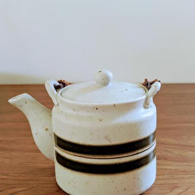 LOT 43K: Vintage Pfaltzgraff Stoneware Yorktown Blue Floral Platter With Matching 64oz Pitcher And Vintage Japanese Tea Pot With...