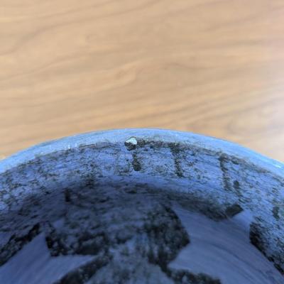 LOT 44K: Art Pottery Bowls Earth Tone Drip Bowl Signed "Judy 09" And Blue Star Bowl Signed "GBT 95" Blue Star Bowl...