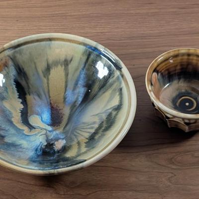 LOT 47K: Beautiful Signed Drip Glazed Pottery Bowls