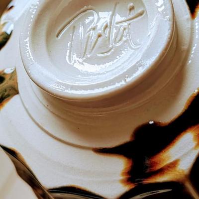 LOT 47K: Beautiful Signed Drip Glazed Pottery Bowls