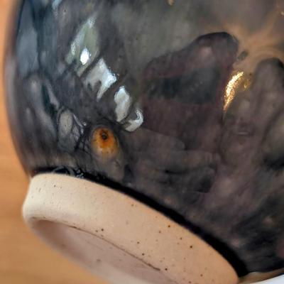 LOT 53K: Pottery Berry Colander With Glazed Berry Serving Bowl