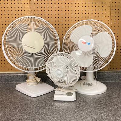 LOT 61U: Three Table / Desk Fans - Windmere and Climate Keeper