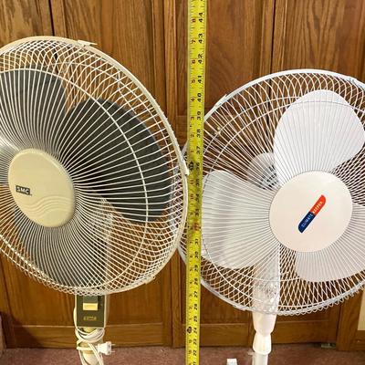 LOT 62U: Pair of Standing Portable Fans - SMC (Shell Electric) Model Sf-16 and Climate Keeper Model FS40-8JC