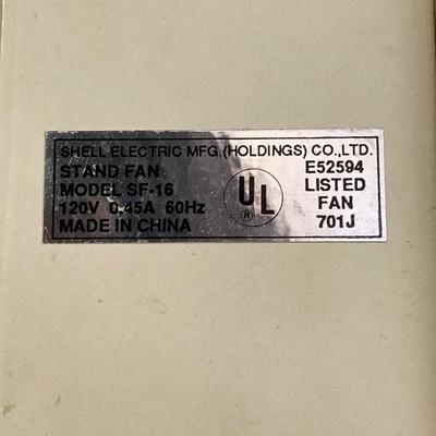 LOT 62U: Pair of Standing Portable Fans - SMC (Shell Electric) Model Sf-16 and Climate Keeper Model FS40-8JC