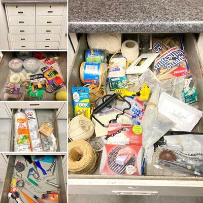 LOT 63U: Utility Room Clean Out - Contents of 10 Drawers