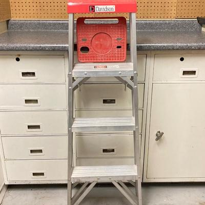 LOT 65U: Davidson 4 Foot Folding Ladder and Cosco Folding Step Stool