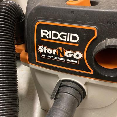 LOT 66U: Ridgid Stor N Go Vacuum Model WD5500 0, Eureka Powerline Mightymite Vacuum Model 3673 and Vacuum Bags