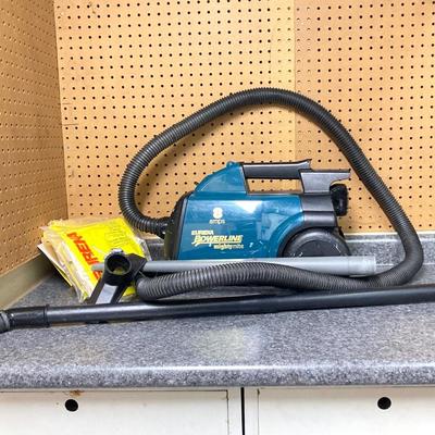 LOT 66U: Ridgid Stor N Go Vacuum Model WD5500 0, Eureka Powerline Mightymite Vacuum Model 3673 and Vacuum Bags