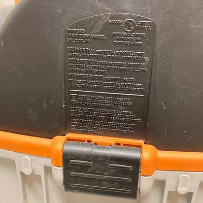 LOT 66U: Ridgid Stor N Go Vacuum Model WD5500 0, Eureka Powerline Mightymite Vacuum Model 3673 and Vacuum Bags