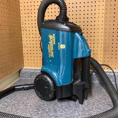 LOT 66U: Ridgid Stor N Go Vacuum Model WD5500 0, Eureka Powerline Mightymite Vacuum Model 3673 and Vacuum Bags