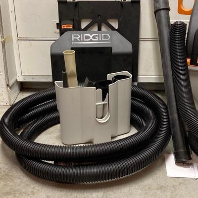 LOT 66U: Ridgid Stor N Go Vacuum Model WD5500 0, Eureka Powerline Mightymite Vacuum Model 3673 and Vacuum Bags