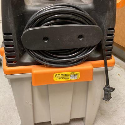 LOT 66U: Ridgid Stor N Go Vacuum Model WD5500 0, Eureka Powerline Mightymite Vacuum Model 3673 and Vacuum Bags