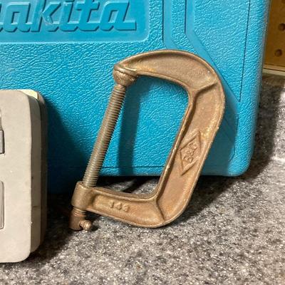 LOT 67U: Makita Drill Model 6095D with Charger, Cordless Screwdrivers, Drill Bits, Hammer, Pry Bar and More