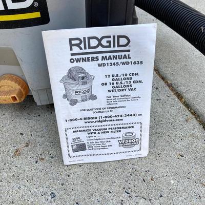 LOT 70G: Ridgid Wet / Dry Vacuum Model WD 12450