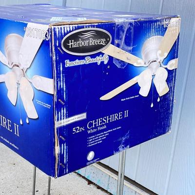 LOT 71G: Harbor Breeze Chesire II White 52 Inch Ceiling Fan in Original Box #0317063 (NOS)