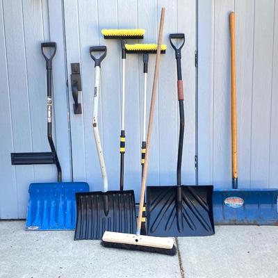 LOT 72G: Collection of Shovels and Brooms
