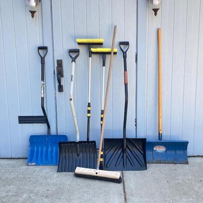 LOT 72G: Collection of Shovels and Brooms