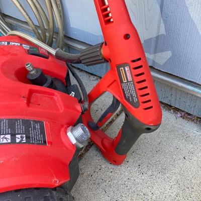 LOT 74G: Husky Deck Mate Pressure Washer HU80215, Husky Electric Power Cord and Pair of Telescopic Brushes /