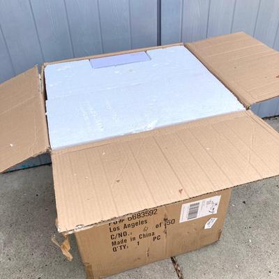 LOT 77G: Ceramic 3-Bowl Floor Fountain in Original Box (NOS)