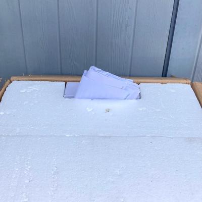 LOT 77G: Ceramic 3-Bowl Floor Fountain in Original Box (NOS)