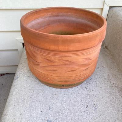 LOT 80G: Three Terra Cotta Planters