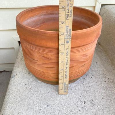LOT 80G: Three Terra Cotta Planters