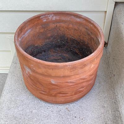 LOT 80G: Three Terra Cotta Planters