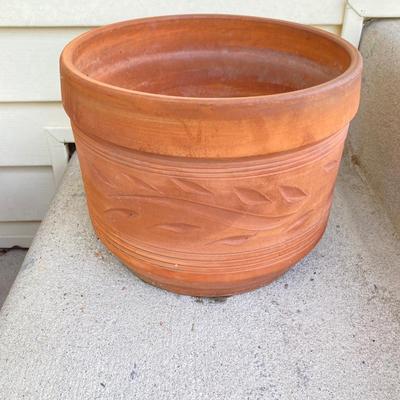 LOT 80G: Three Terra Cotta Planters