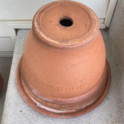 LOT 80G: Three Terra Cotta Planters