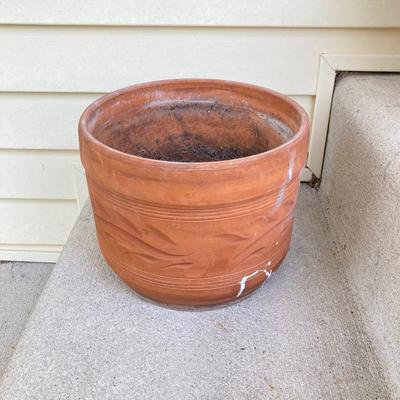 LOT 80G: Three Terra Cotta Planters