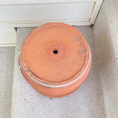 LOT 80G: Three Terra Cotta Planters