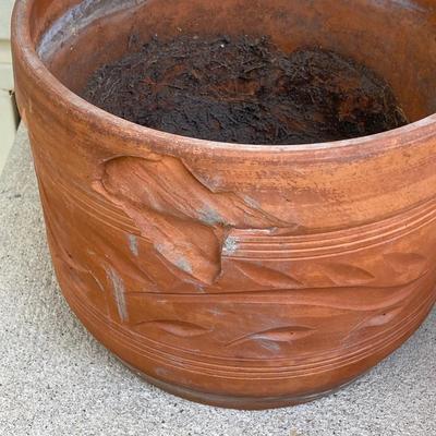 LOT 80G: Three Terra Cotta Planters