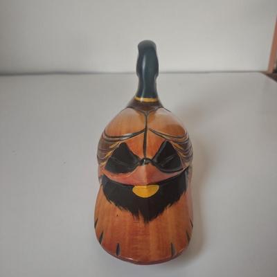 LOT 102K: Signed Wooden Mallard Ducks and Otter Paper Weights along with a Vintage Cast Iron Flying Pig