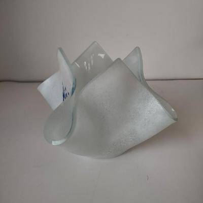 LOT 109K: Metal Menorah, Metal Lightswitch Faceplate and Vintage Tony Serviente Handkerchief Vases